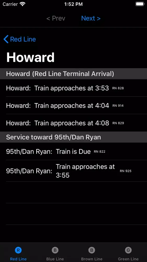 Realtime Train Schedules: CTA سکرین شاٹس