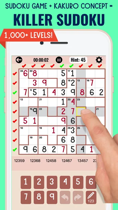ภาพหน้าจอของ Killer Sudoku Puzzle Games