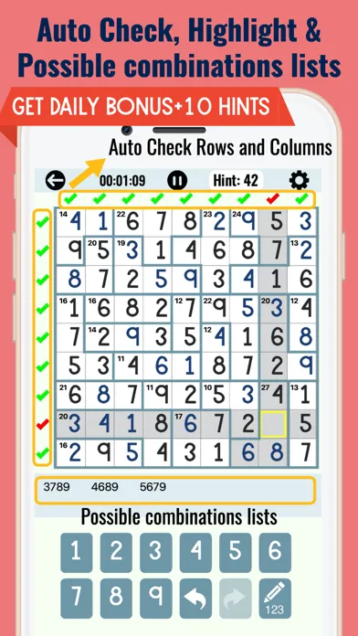ภาพหน้าจอของ Killer Sudoku Puzzle Games