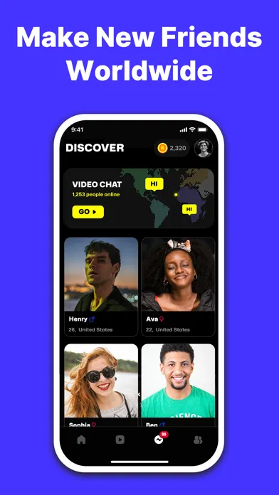 Capturas de tela do OmgChat - Video Talk&Live Call
