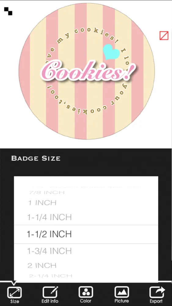 Button Badge Maker - with PDF, E-mail and AirPrint Options স্ক্রিনশট