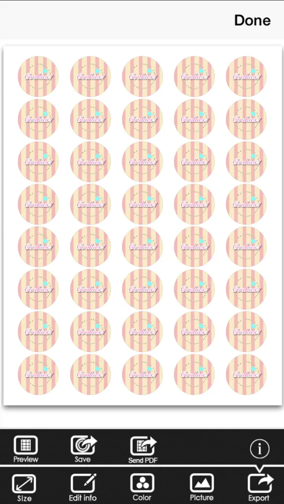 Button Badge Maker - with PDF, E-mail and AirPrint Options স্ক্রিনশট
