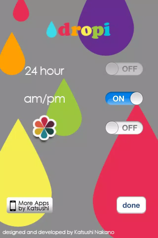 dropi - minimal design digital, clock, watch, for your desktop Screenshots