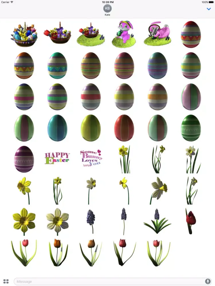 Happy 3D Easter Stickers iPad  स्क्रीनशॉट