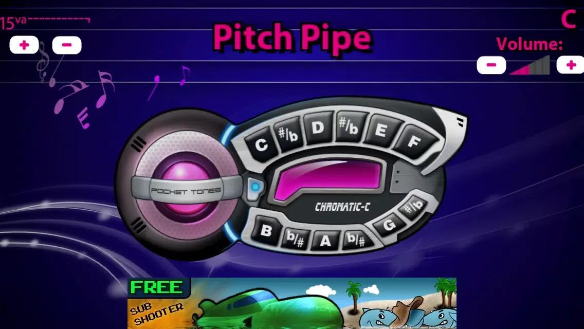 Capturas de tela do Pitch Pipe Pro (Pitchpipe) - Perfect practice tool for Musicians (Chromatic acapella pitch)