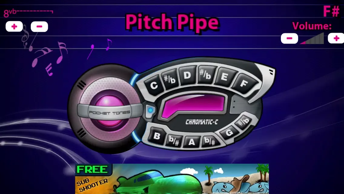 Capturas de tela do Pitch Pipe Pro (Pitchpipe) - Perfect practice tool for Musicians (Chromatic acapella pitch)
