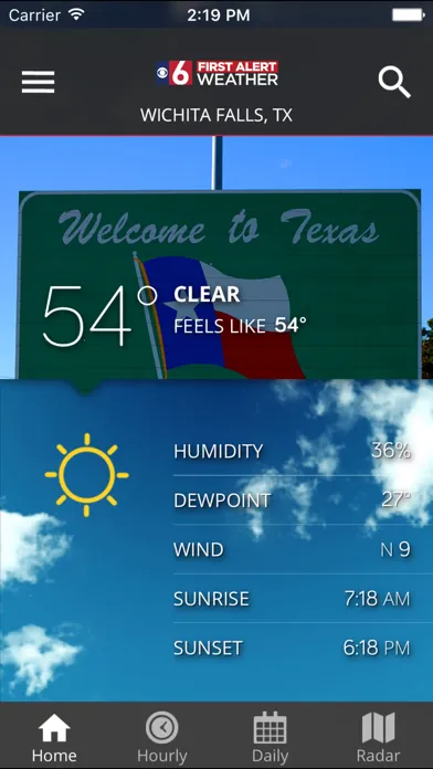 Capturas de tela do First Alert 6 Weather
