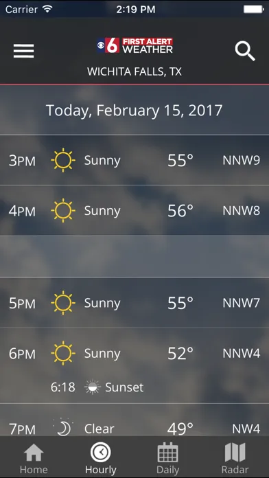 Capturas de tela do First Alert 6 Weather