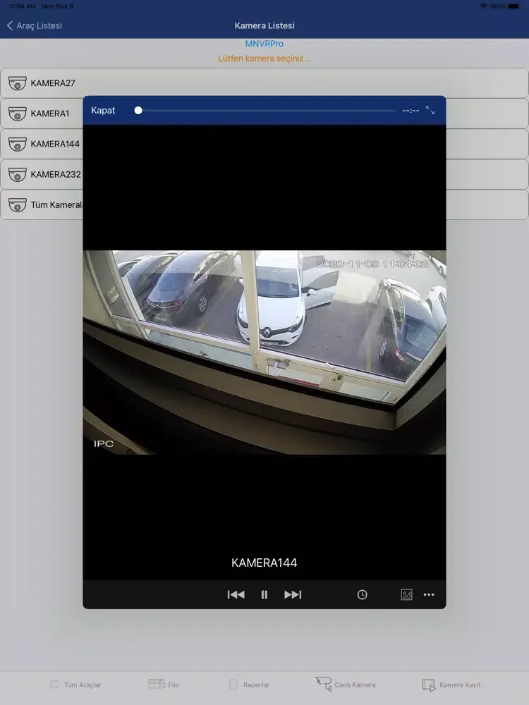 Ảnh chụp màn hình của Techsmart Kameralı Araç Takip iPad 