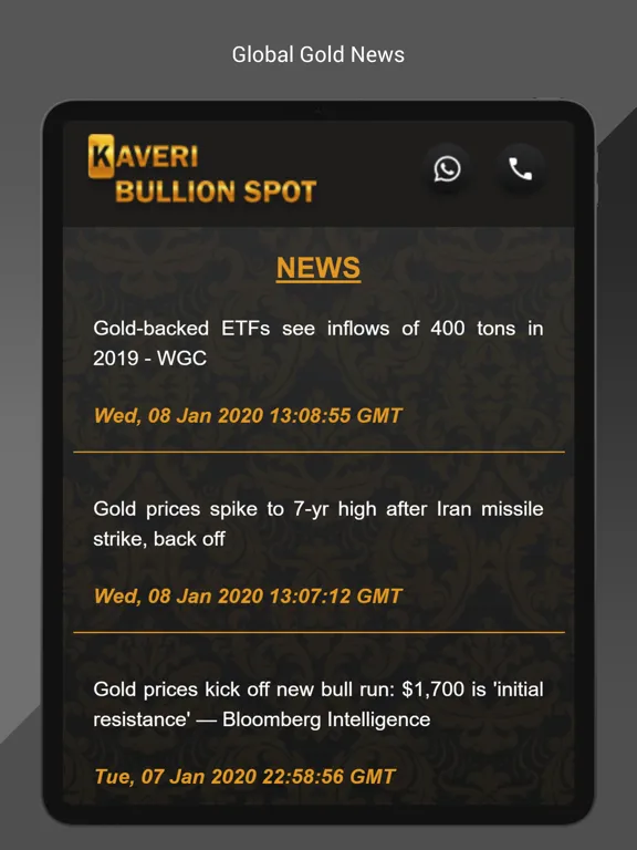 Capturas de pantalla de Kaveri Bullion Spot iPad 