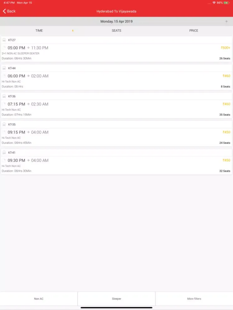 Kaveri Kamakshi Travels iPad  স্ক্রিনশট