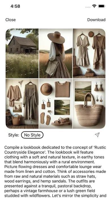 Zrzuty ekranu Lookbook