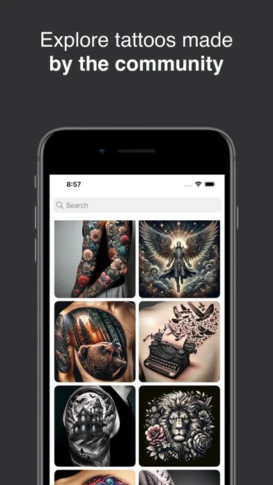 Capturas de tela do Tattoo