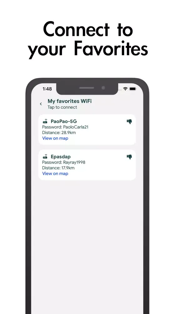 WiFi Password View & Connect Screenshots