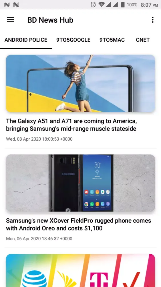 Zrzuty ekranu BD News Hub