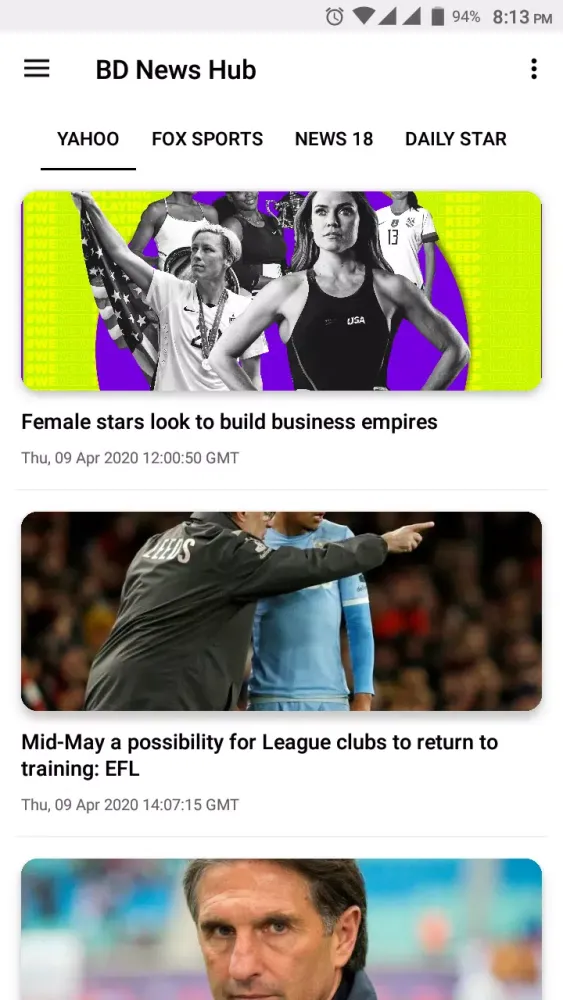 Zrzuty ekranu BD News Hub