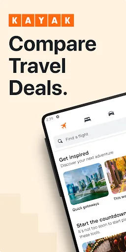 Capturas de pantalla de KAYAK: Flights, Hotels & Cars