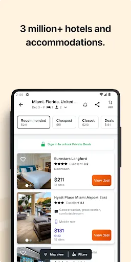 Capturas de pantalla de KAYAK: Flights, Hotels & Cars