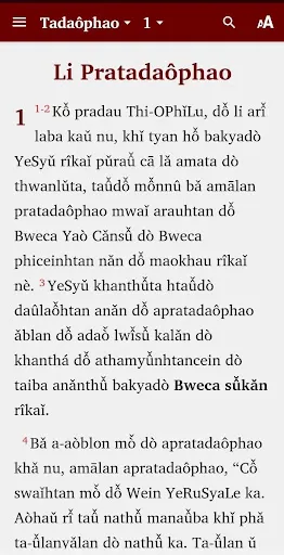 Screenshot di Kayan Bible - Kayǎn LiCǎnsû