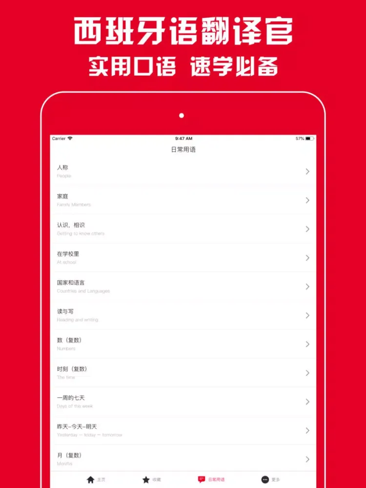 西班牙语翻译官 - 西班牙语学习必备翻译软件 iPad 应用截图