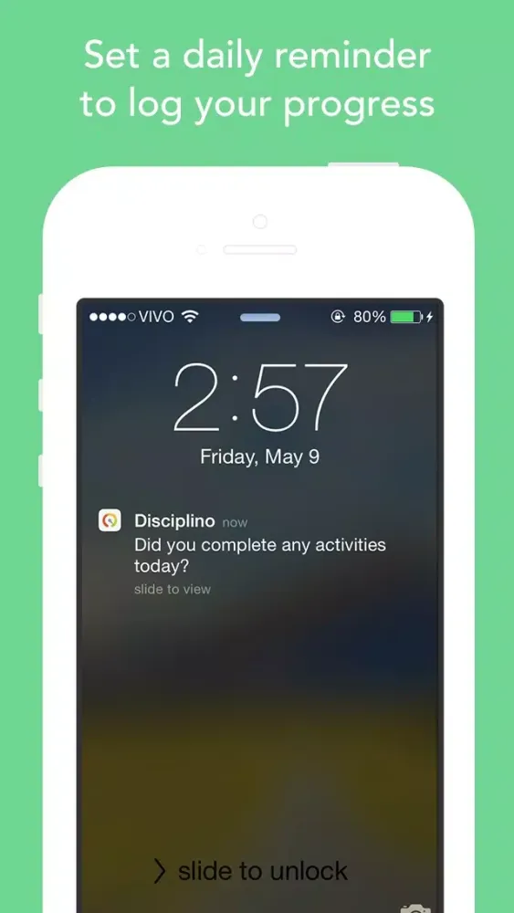 Captures d'écran de Disciplino — goal tracker with stats and reminders
