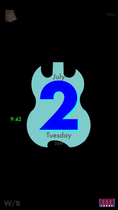GuitarSilhouetteCalendarLite स्क्रीनशॉट