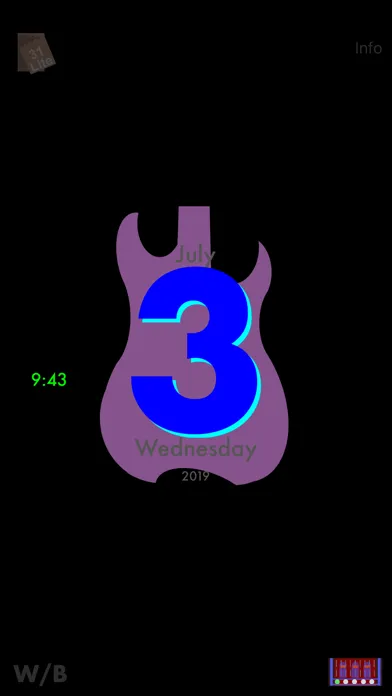 GuitarSilhouetteCalendarLite स्क्रीनशॉट
