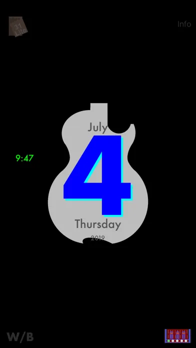 GuitarSilhouetteCalendarLite स्क्रीनशॉट