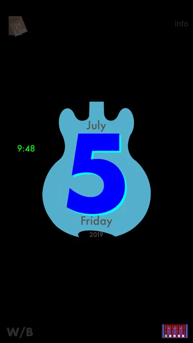 GuitarSilhouetteCalendarLite स्क्रीनशॉट