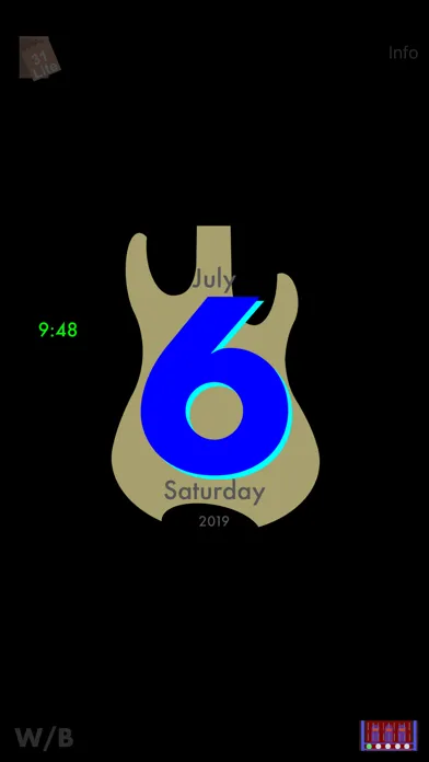 GuitarSilhouetteCalendarLite स्क्रीनशॉट