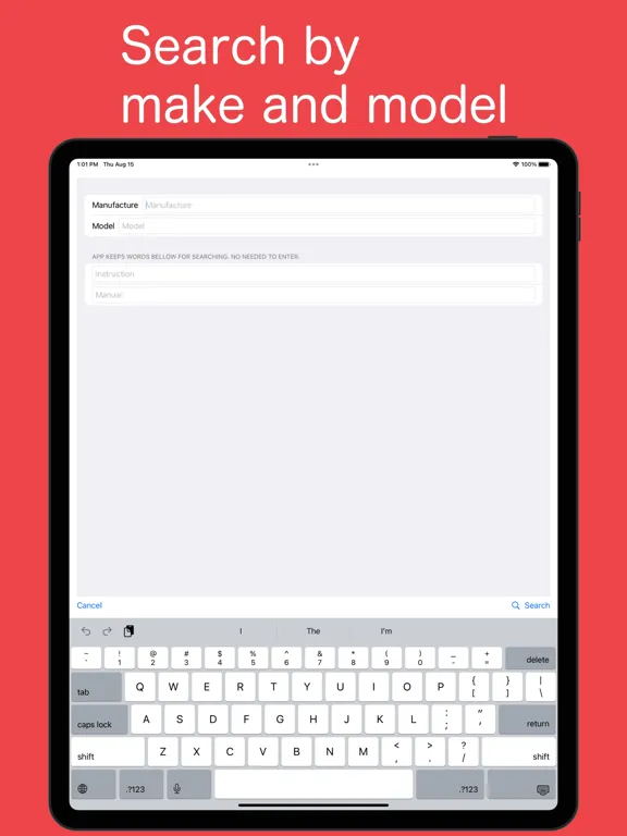 Tangkapan skrin Instructions - Keep Manuals iPad 
