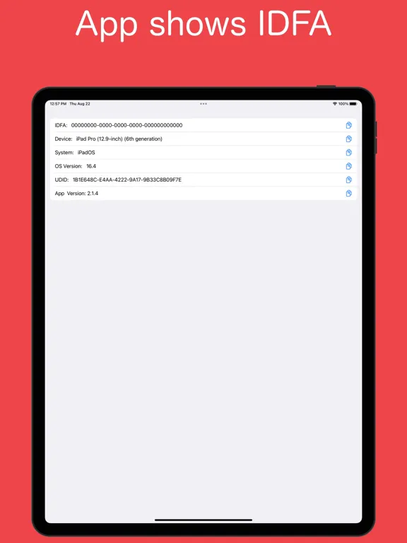 تصاویر Show IDFA iPad 