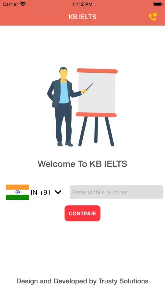 Capturas de tela do KB IELTS