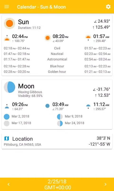 تصاویر Calendar - Sun & Moon