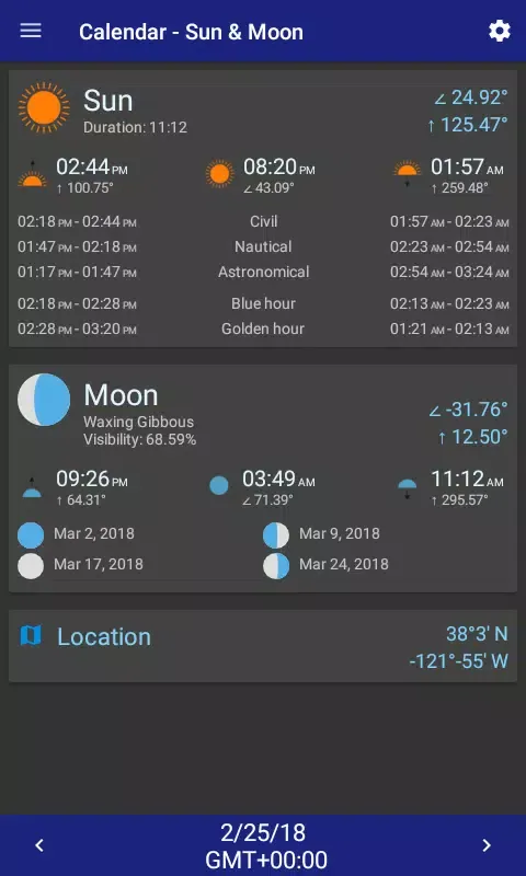 تصاویر Calendar - Sun & Moon