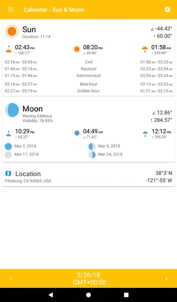تصاویر Calendar - Sun & Moon