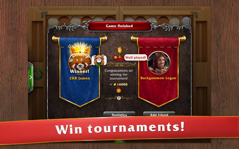 Tangkapan skrin Backgammon Masters Online