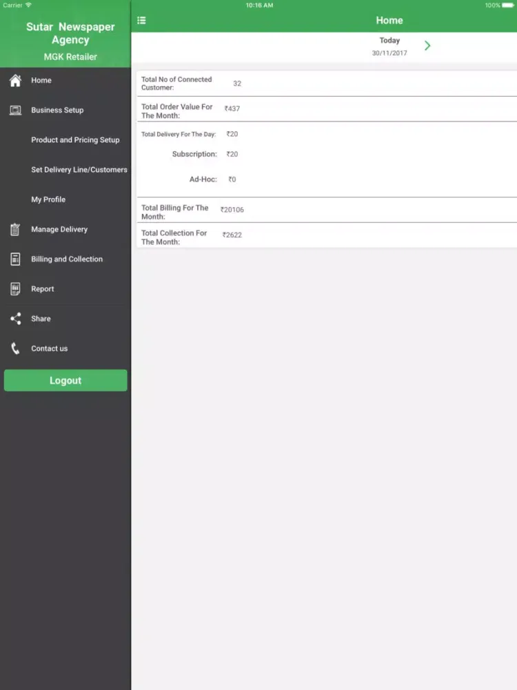 UPI Pe Dailies - Retailer iPad  Screenshots