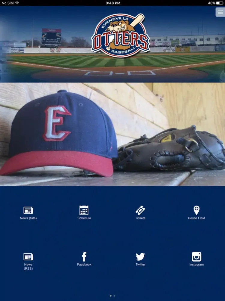 Zrzuty ekranu Evansville Otters Baseball iPad 