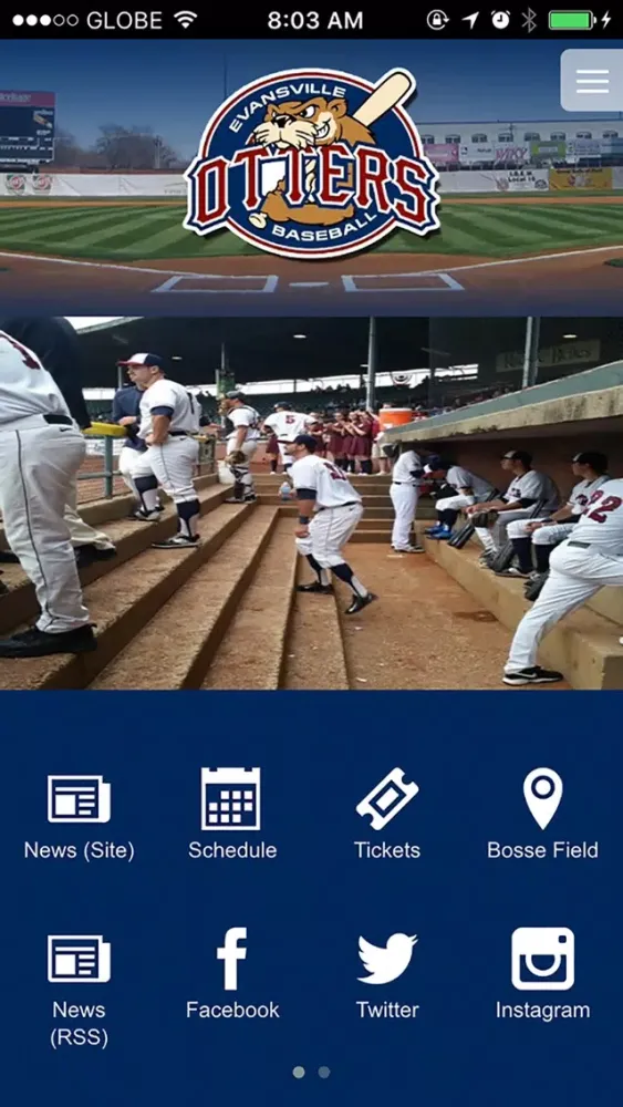 Zrzuty ekranu Evansville Otters Baseball