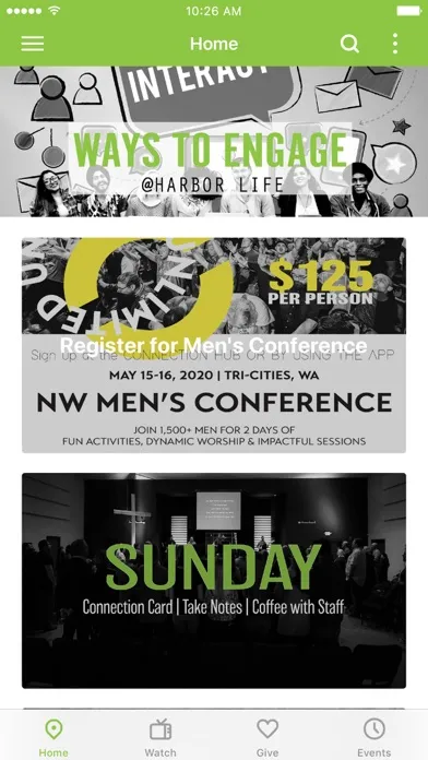 Tangkapan skrin HarborLife Church App