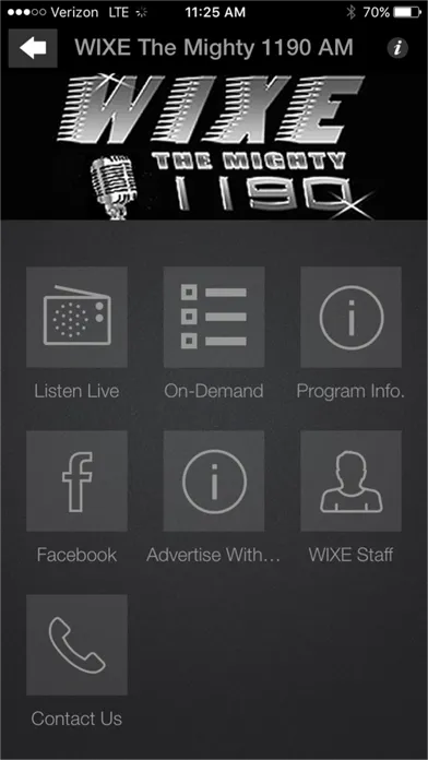 Tangkapan skrin WIXE The Mighty 1190 AM