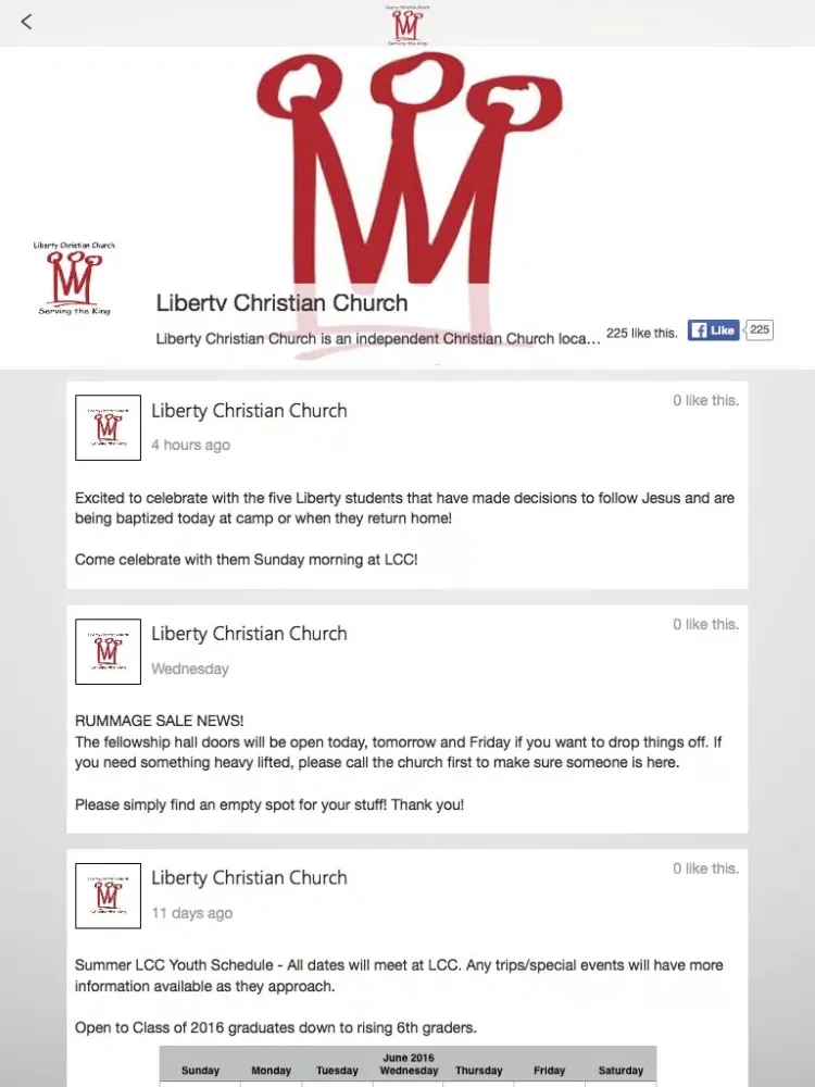 Liberty Christian Church iPad  Ekran Görüntüleri