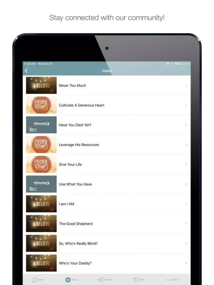 Capturas de tela do Fellowship Bible - Roswell iPad 