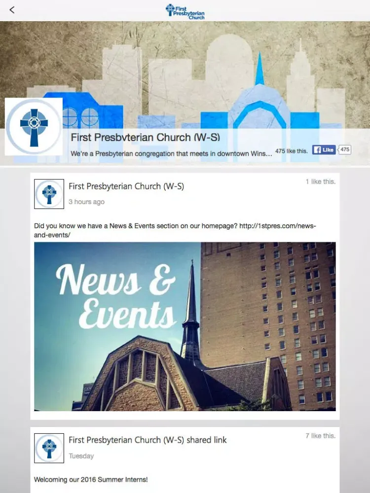 Screenshot di First Presbyterian Church W-S iPad 