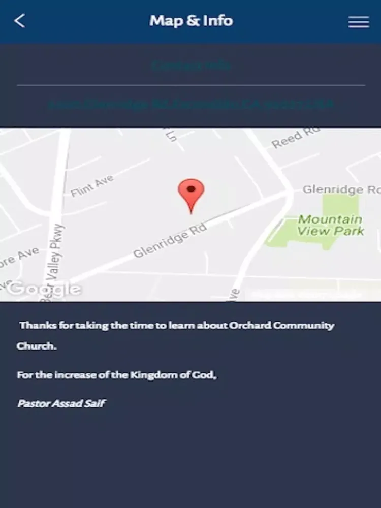 Orchard Community Church iPad  স্ক্রিনশট