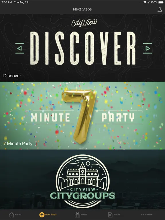 Capturas de tela do CityView Church iPad 