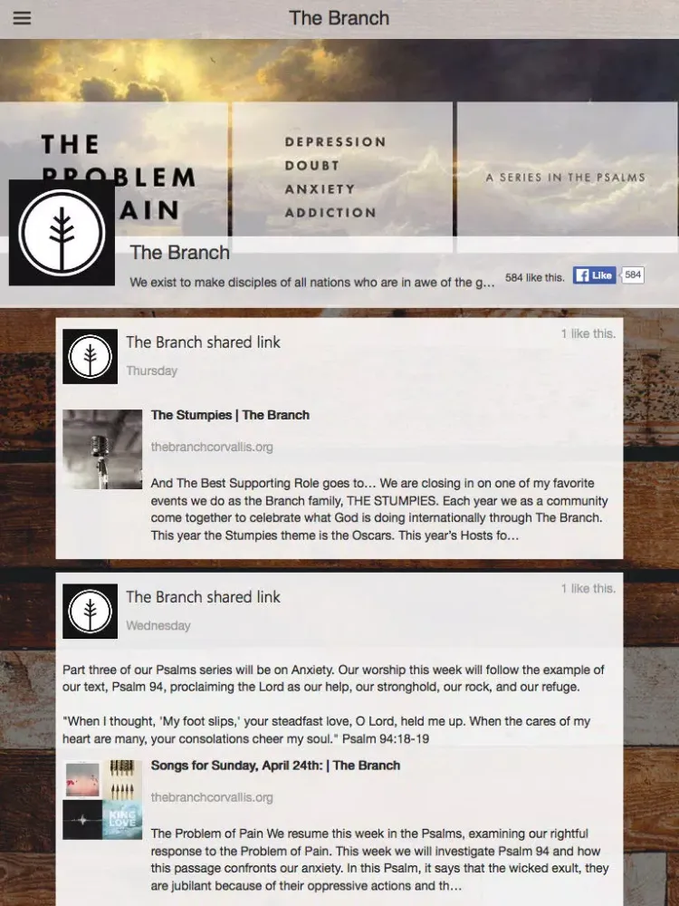 Capturas de tela do The Branch Corvallis iPad 