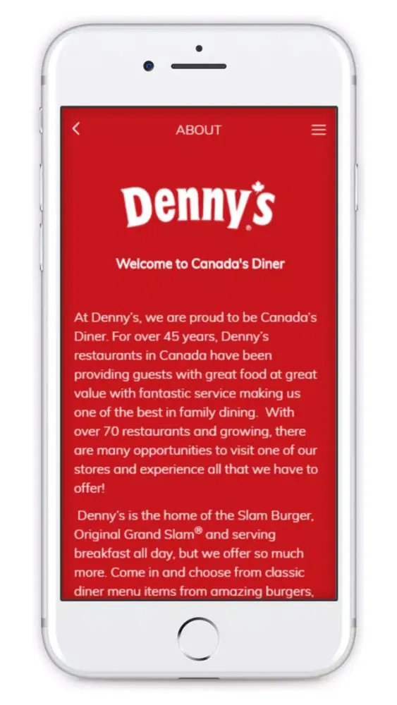 Canada Denny's স্ক্রিনশট