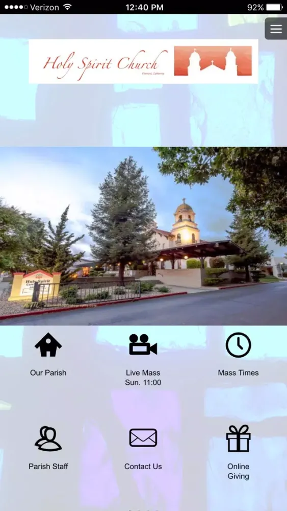 Ảnh chụp màn hình của Holy Spirit Fremont